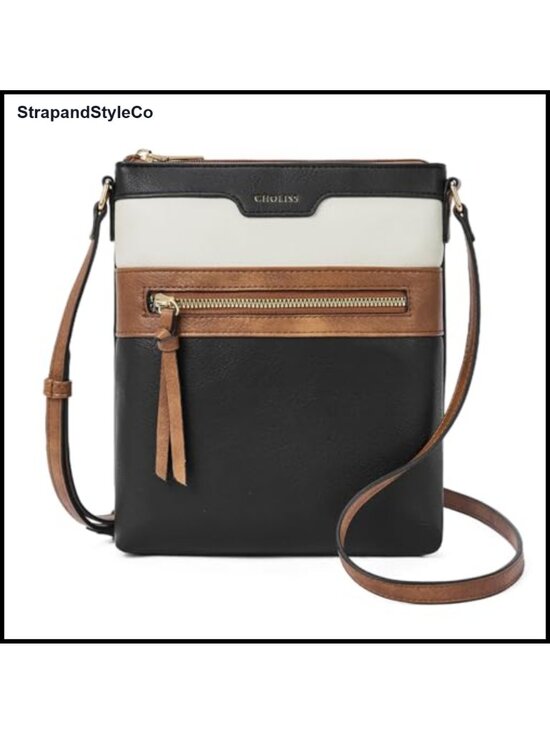 Handbags - Vegan Leather Crossbody Bag Shoulder Purse Travel Handbag